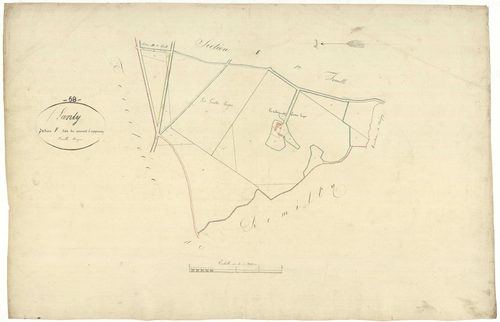 Lanty, cadastre ancien : plan parcellaire de la section F dite du Couvent d'Apponay