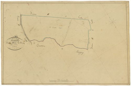 Lanty, cadastre ancien : plan parcellaire de la section E dite du Charnay, feuille 2