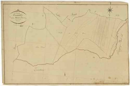 Lanty, cadastre ancien : plan parcellaire de la section E dite du Charnay, feuille 5