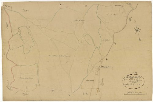 Larochemillay, cadastre ancien : plan parcellaire de la section F dite de Touleur, feuille 3