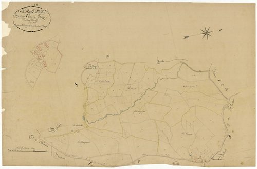 Larochemillay, cadastre ancien : plan parcellaire de la section J dite de Buzon, feuille 3