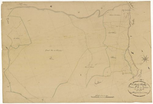 Larochemillay, cadastre ancien : plan parcellaire de la section F dite de Touleur, feuille 2