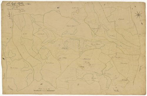 Larochemillay, cadastre ancien : plan parcellaire de la section G dite du Renault, feuille 3