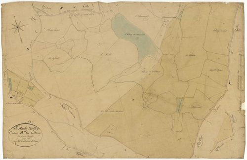 Larochemillay, cadastre ancien : plan parcellaire de la section E dite du Bourg, feuille 2