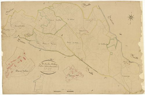 Larochemillay, cadastre ancien : plan parcellaire de la section I dite de Champ Robert, feuille 2