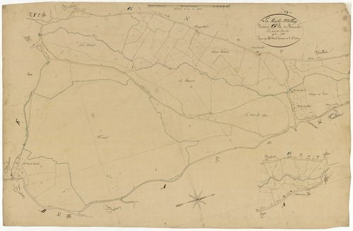 Larochemillay, cadastre ancien : plan parcellaire de la section G dite du Renault, feuille 1