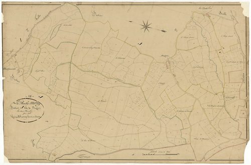 Larochemillay, cadastre ancien : plan parcellaire de la section J dite de Buzon, feuille 2