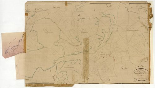 Lavault-de-Frétoy, cadastre ancien : plan parcellaire de la section B dite de Lavault, feuille 2