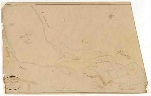 Lavault-de-Frétoy, cadastre ancien : plan parcellaire de la section C dite du Bourg, feuille 2