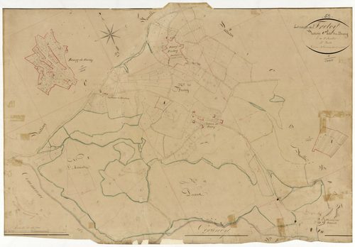 Lavault-de-Frétoy, cadastre ancien : plan parcellaire de la section C dite du Bourg, feuille 3