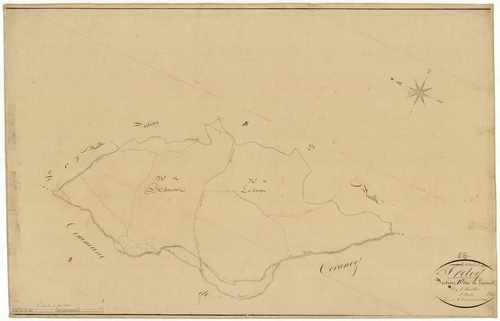 Lavault-de-Frétoy, cadastre ancien : plan parcellaire de la section B dite de Lavault, feuille 3