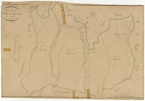 Lavault-de-Frétoy, cadastre ancien : plan parcellaire de la section A dite de la Grange Vermoy, feuille 2