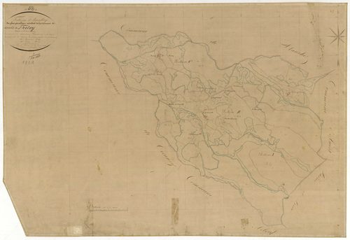 Lavault-de-Frétoy, cadastre ancien : tableau d'assemblage