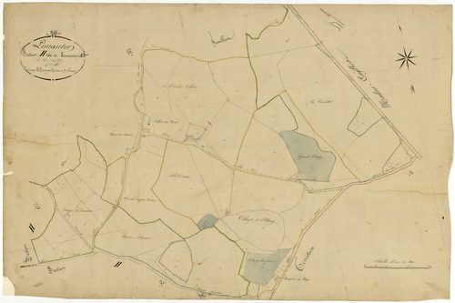 Limanton, cadastre ancien : plan parcellaire de la section H dite de Limanton, feuille 4