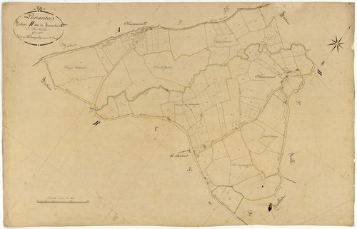 Limanton, cadastre ancien : plan parcellaire de la section H dite de Limanton, feuille 6