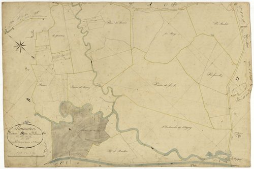 Limanton, cadastre ancien : plan parcellaire de la section B dite de Palluau, feuille 3