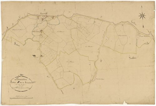 Limanton, cadastre ancien : plan parcellaire de la section H dite de Limanton, feuille 5