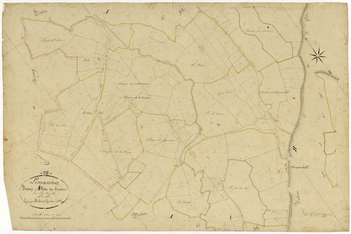 Limanton, cadastre ancien : plan parcellaire de la section A dite de Cordier, feuille 5