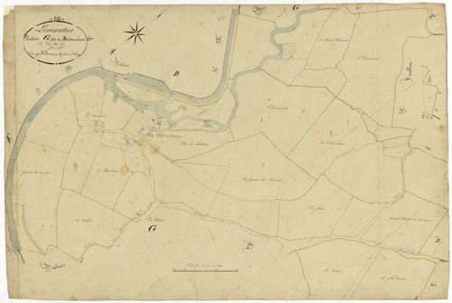 Limanton, cadastre ancien : plan parcellaire de la section G dite de Montembert, feuille 3