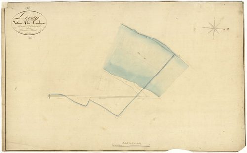 Livry, cadastre ancien : plan parcellaire de la section A dite de Mauboux, feuille 1, deuxième partie