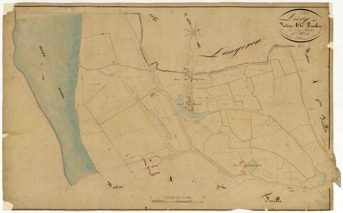 Livry, cadastre ancien : plan parcellaire de la section A dite de Mauboux, feuille 1, première partie