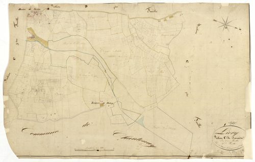 Livry, cadastre ancien : plan parcellaire de la section C dite de Paraize, feuille 2