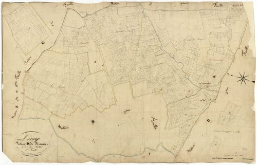 Livry, cadastre ancien : plan parcellaire de la section D dite de Riousse, feuille 1