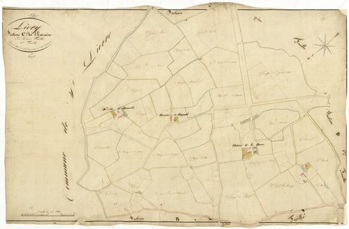 Livry, cadastre ancien : plan parcellaire de la section C dite de Paraize, feuille 1