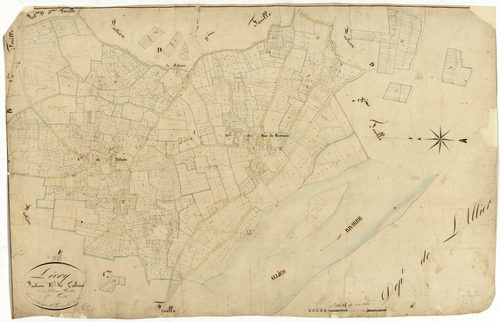 Livry, cadastre ancien : plan parcellaire de la section E dite de Taloux, feuille 2