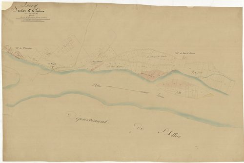 Livry, cadastre ancien : plan parcellaire de la section E dite de Taloux, feuilles 1 et 2, annexe
