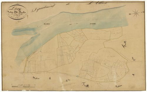 Livry, cadastre ancien : plan parcellaire de la section A dite de Mauboux, feuille 3