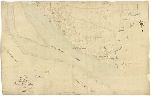 Livry, cadastre ancien : plan parcellaire de la section E dite de Taloux, feuille 1