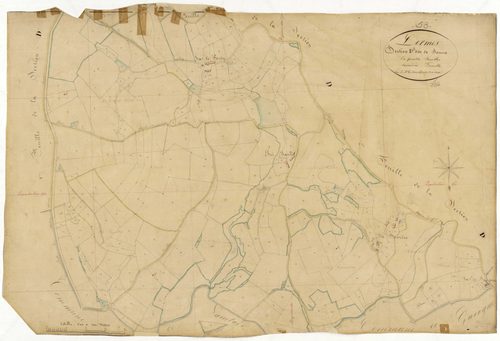 Lormes, cadastre ancien : plan parcellaire de la section D dite de Sommée, feuille 2