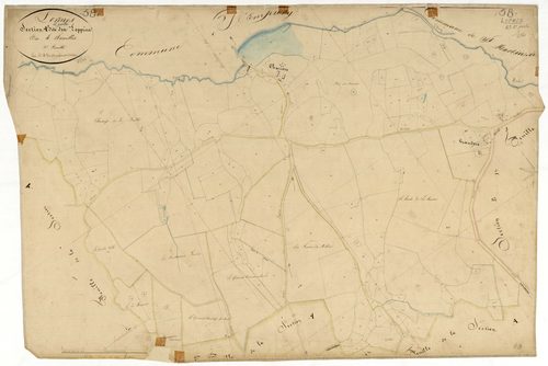 Lormes, cadastre ancien : plan parcellaire de la section A dite des Loppins, feuille 3