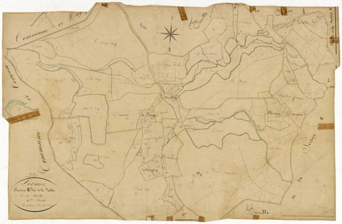 Lormes, cadastre ancien : plan parcellaire de la section E dite de la Vallée, feuille 4