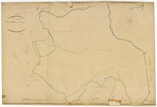 Lormes, cadastre ancien : plan parcellaire de la section B dite de Sonne, feuille 3