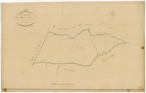Lormes, cadastre ancien : plan parcellaire de la section B dite de Sonne, feuille 4