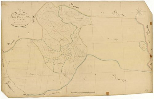 Lormes, cadastre ancien : plan parcellaire de la section C dite de la Ville, feuille 4
