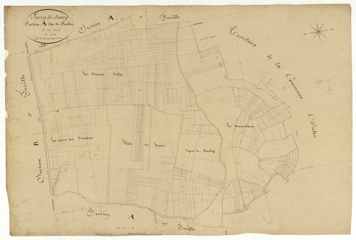 Lurcy-le-Bourg, cadastre ancien : plan parcellaire de la section A dite de Boulon, feuille 2