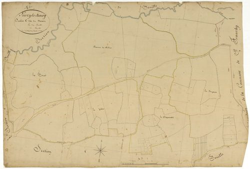 Lurcy-le-Bourg, cadastre ancien : plan parcellaire de la section C dite du Marais, feuille 3