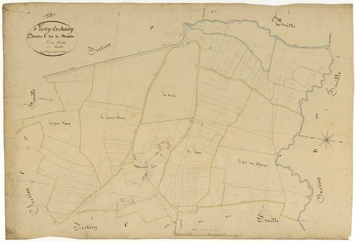 Lurcy-le-Bourg, cadastre ancien : plan parcellaire de la section C dite du Marais, feuille 2