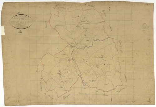 Lurcy-le-Bourg, cadastre ancien : tableau d'assemblage
