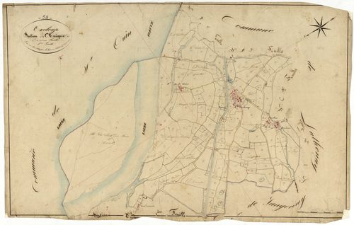 Luthenay-Uxeloup, cadastre ancien : plan parcellaire de la section C dite d'Uxeloup, feuille 2