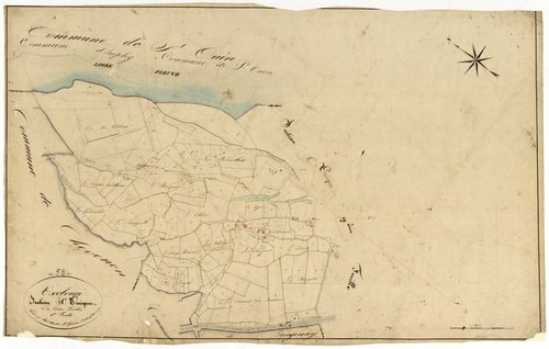 Luthenay-Uxeloup, cadastre ancien : plan parcellaire de la section C dite d'Uxeloup, feuille 1