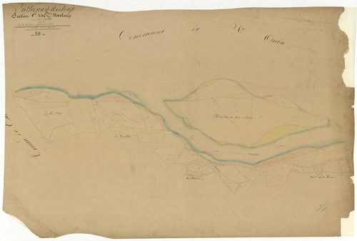 Luthenay-Uxeloup, cadastre ancien : plan parcellaire de la section C dite d'Uxeloup, feuilles 1 et 2, annexe