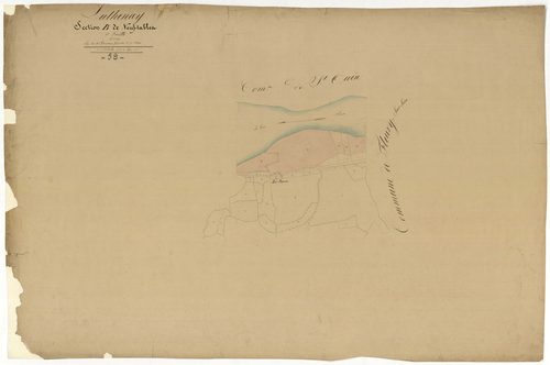 Luthenay-Uxeloup, cadastre ancien : plan parcellaire de la section B dite de Neuftables, feuille 1, annexe