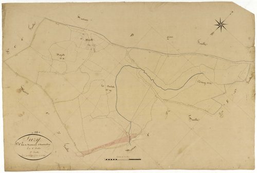 Luzy, cadastre ancien : plan parcellaire de la section C dite de Montarmin et Monteuillon, feuille 5