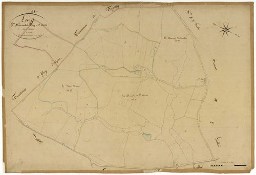 Luzy, cadastre ancien : plan parcellaire de la section B dite des Bois de Luzy et Saint-André, feuille 5