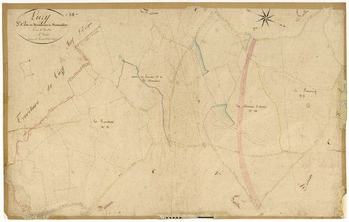Luzy, cadastre ancien : plan parcellaire de la section C dite de Montarmin et Monteuillon, feuille 3