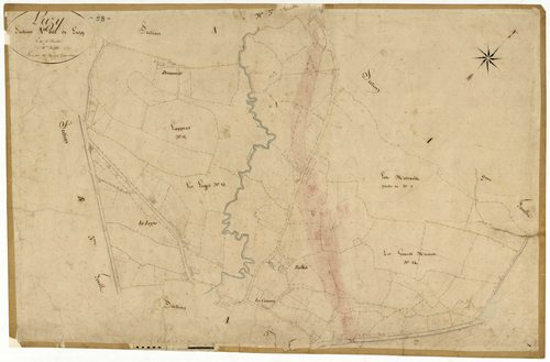 Luzy, cadastre ancien : plan parcellaire de la section A dite de Luzy, feuille 4